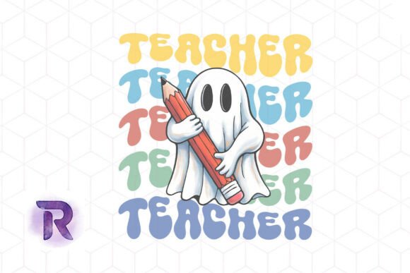 A Groovy Teacher Ghost Design for Real Embroidery Projects