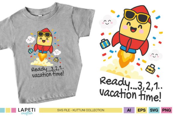 Adorable Rocket Vacation SVG for Summer Crafts