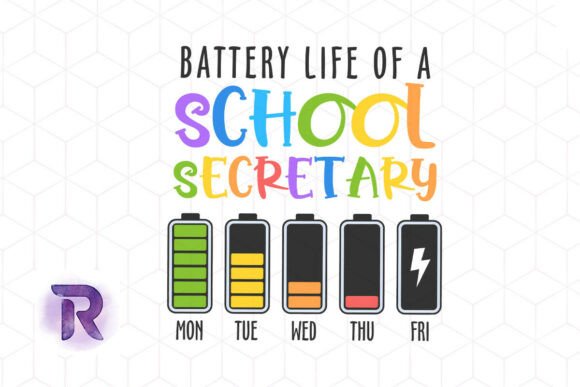 Battery Life of a School Secretary PNG: A Versatile Design