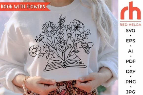 Book with Flowers SVG: A Perfect Library Cut File