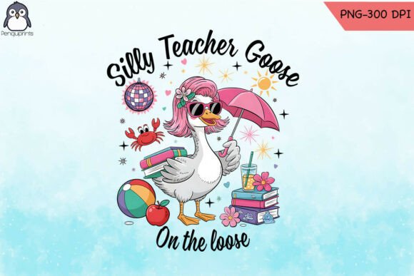 Chill Silly Goose Funny Teacher Club PNG
