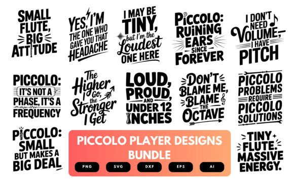 Explore the Piccolo Player SVG Bundle