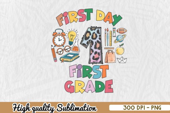 First Day of School First Grade PNG Review