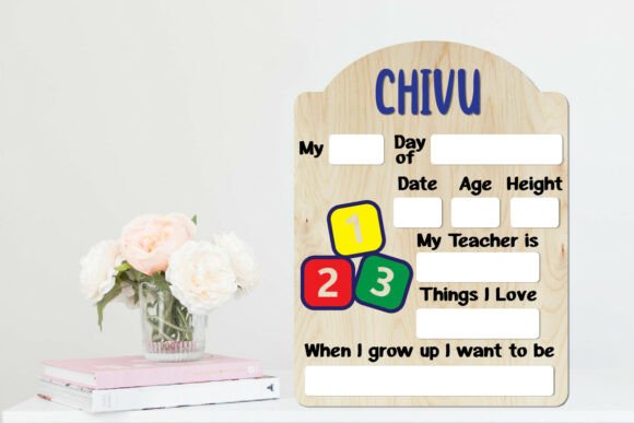First Day School Board: A Charming Embroidery Design