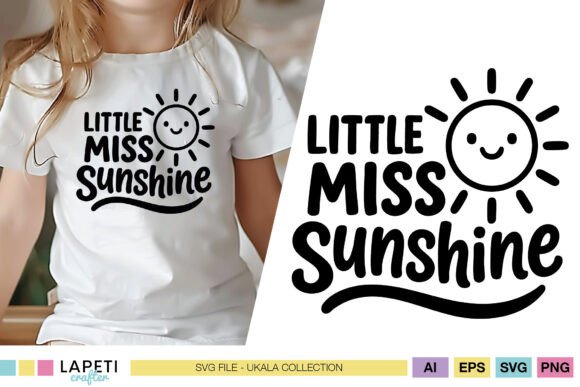 Little Miss Sunshine SVG for Summer Crafts