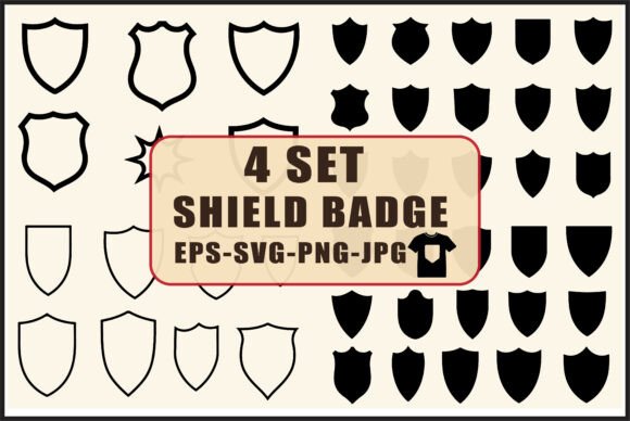 Minimalist Shield Badge SVG Bundle: A Versatile Design