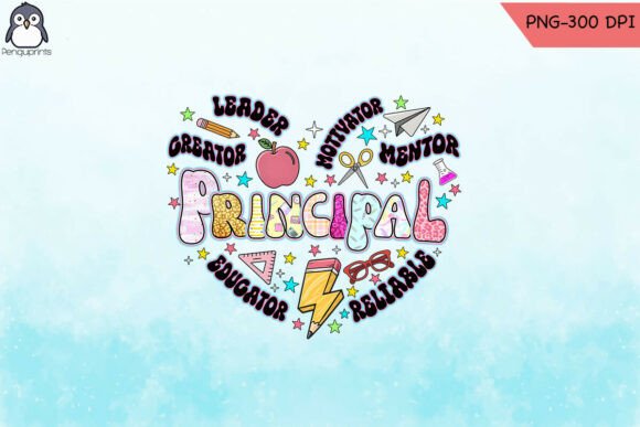 Retro Principal Png for School-Themed Embroidery