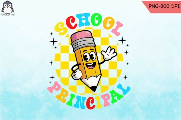 Retro School Principal PNG: A Charming Embroidery Design