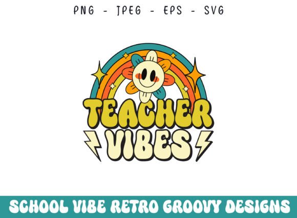 Teacher Grade School Retro Groovy Vibes Embroidery Review